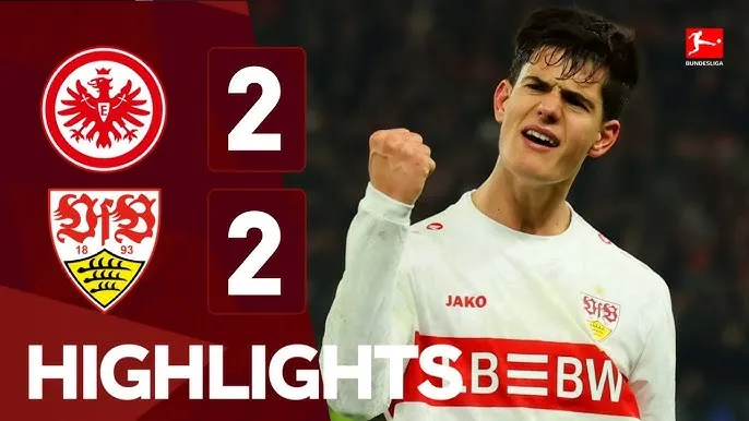 Eintracht Frankfurt vs Stuttgart 2-2: Chema Andres, Nikolas Nartey lập công nhưng Jonathan Burkardt cứu thua, Stuttgart về hạng 4 Bundesliga
