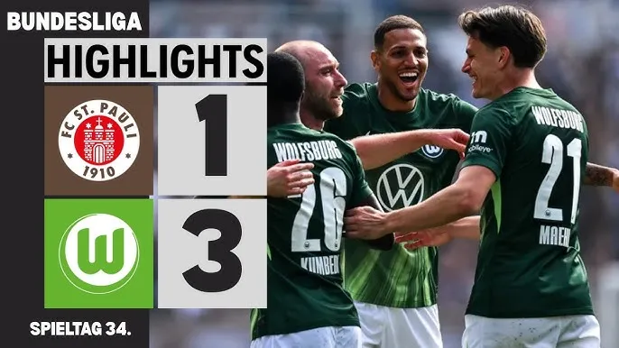 St Pauli vs Wolfsburg 1-3: Koulierakis, Pejcinovic tỏa sáng, Nikola Vasilj phản lưới nhà, Wolfsburg trụ hạng, St Pauli rớt hạng Bundesliga