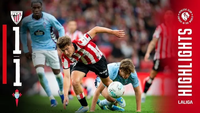 Athletic Bilbao vs Celta Vigo 1-1: Williot Swedberg sớm mở bàn nhưng Inaki Williams cứu thua, bất phân thắng bại trận cuối mùa La Liga
