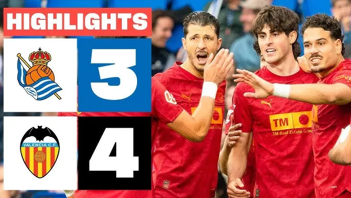 Real Sociedad vs Valencia 3-4: Mãn nhãn 7 bàn, Javi Guerra ghi cú đúp, Hugo Duro, Guido Rodriguez ngược dòng chiến thắng