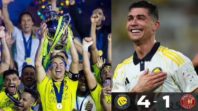 Al Nassr vs Damac 4-1: Mane, Coman lập công, Ronaldo tỏa sáng cú đúp, CR7 được nâng cúp ở Saudi Arabia sau 3 năm chờ đợi với tuổi 41