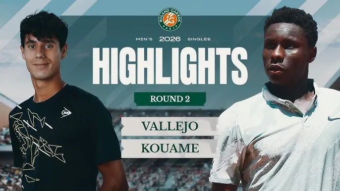Adolfo Daniel Vallejo vs Moise Kouame 3-6, 5-7, 6-3, 6-2, 6(8)-7(10): Thắng nhọc Vallejo, Kouame đấu Alejandro Tabilo ở vòng 3 Rolan Garros