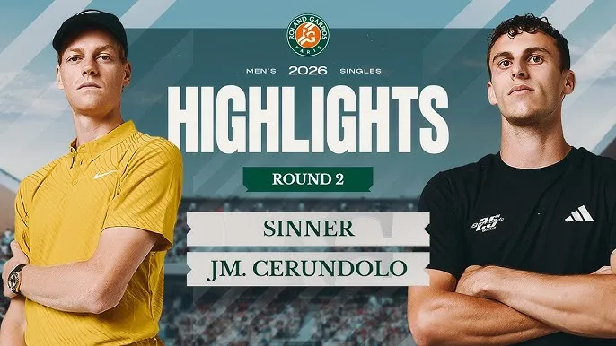 Jannik Sinner vs Juan Manuel Cerundolo 6-3, 6-2, 5-7, 1-6, 1-6: Sinner thua sốc, đứt mạch 30 trận thắng liên tiếp, Cerundolo bước tiếp vòng 3 Roland Garros