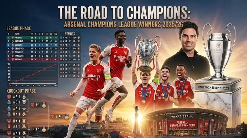 Hành trình đến Budapest của thầy trò HLV Mikel Arteta và những khoảnh khắc đáng nhớ của Arsenal tại Champions League 2025/2026