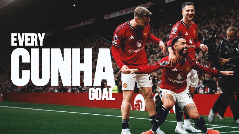 Matheus Cunha mùa đầu khoác áo Manchester United cũng tỏa sáng với 10 bàn thắng, 2 đường kiến tạo