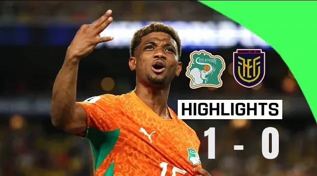 Bờ Biển Ngà vs Ecuador 1-0: Singo kiến tạo, Amad Diallo đệm bóng chớp nhoáng, bỏ túi 3 điểm ngày xuất quân