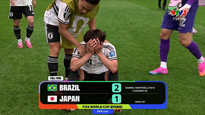 Brazil vs Nhật Bản 2-1: Kaishu Sano dệt mộng, Casemiro, Martinelli ngược dòng, thầy trò HLV Carlo Ancelotti bước tiếp 1/8 World Cup 