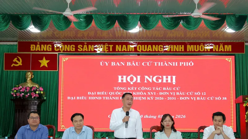Biểu dương lực lượng phục vụ bầu cử tại đơn vị bầu cử số 36, 37, 38