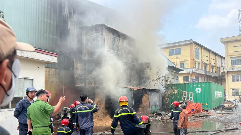 TPHCM: Khống chế hỏa hoạn tại xưởng gỗ trên đường Mỹ Phước – Tân Vạn