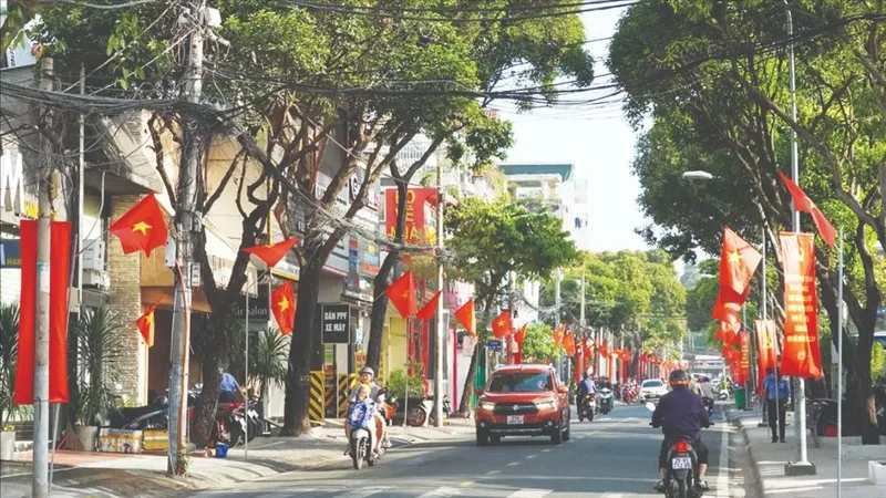 Phố phường rực rỡ đón tết