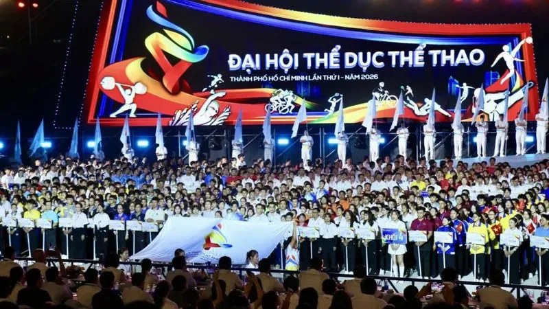 Đại hội TDTT TPHCM năm 2026 lần đầu được tổ chức tại Công viên bờ sông Sài Gòn, là bước chuẩn bị quan trọng cho Đại hội thể thao toàn quốc lần thứ 10 vào cuối năm. ẢNH: Dũng Phương
