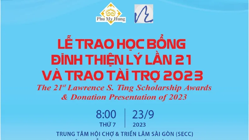 Công ty Phú Mỹ Hưng và Quỹ Đinh Thiện Lý trao tặng học bổng gần 8 tỷ đồng