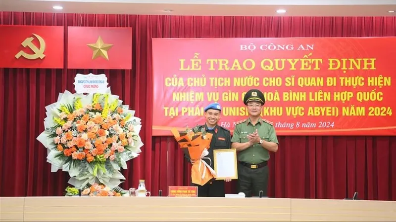 Từ năm 2022 đến nay, Bộ Công an đã cử 11 sĩ quan đi thực hiện nhiệm vụ gìn giữ hòa bình