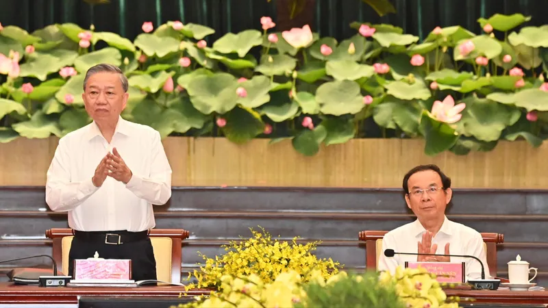 Tổng Bí thư, Chủ tịch nước Tô Lâm làm việc với Thành ủy TPHCM