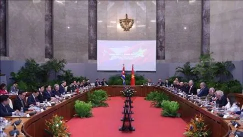 Tổng Bí thư, Chủ tịch nước Tô Lâm hội đàm với Bí thư thứ nhất, Chủ tịch Cuba Miguel Diaz Canel Bermudez