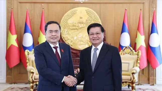 Chủ tịch Quốc hội Trần Thanh Mẫn hội kiến Tổng Bí thư, Chủ tịch nước Lào