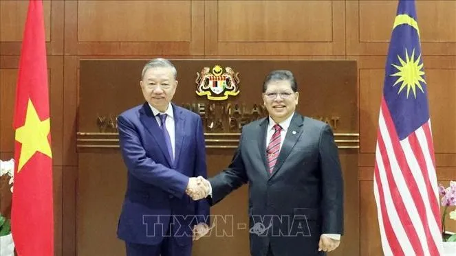Tổng Bí thư Tô Lâm hội kiến Chủ tịch Hạ viện và Chủ tịch Thượng viện Malaysia