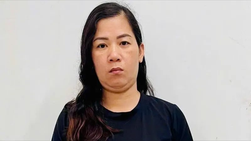 Võ Thị Nở tại cơ quan công an