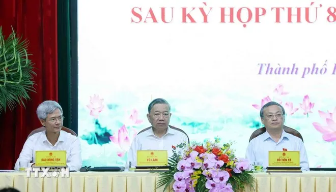Tổng Bí thư Tô Lâm tiếp xúc cử tri Hưng Yên