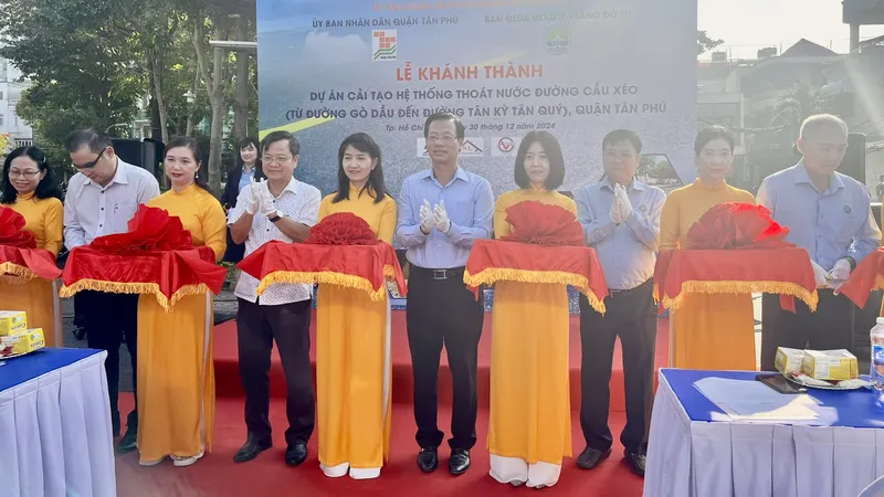 Đưa vào vận hành hệ thống thoát nước đường Cầu Xéo quận Tân Phú