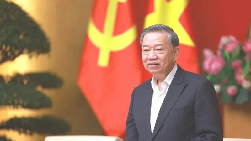 Tổng Bí thư Tô Lâm phát biểu tại buổi làm việc với Tiểu ban Kinh tế - Xã hội Đại hội XIV của Đảng, sáng 17-3-2025, tại Hà Nội. Ảnh: TTXVN