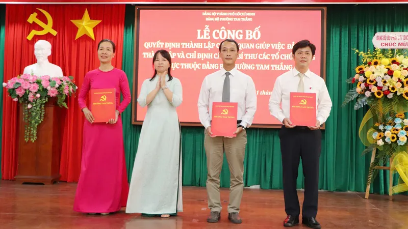 Phường Tam Thắng thành lập các cơ quan giúp việc Đảng ủy