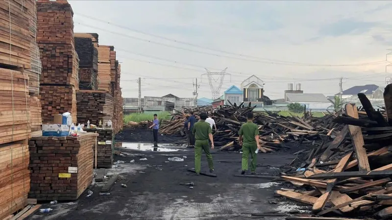 Khẩn trương điều tra vụ cháy công ty sản xuất viên nén ở phường Tân Hiệp, TPHCM