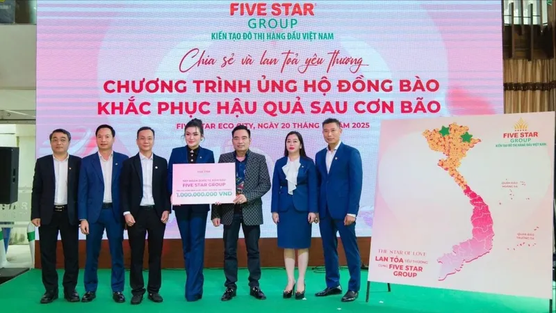 Five Star Group lan tỏa yêu thương: Quyên góp 1 tỷ đồng hỗ trợ đồng bào vùng lũ