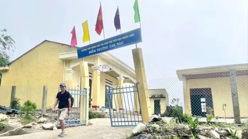 Điểm trường Tak Ngo thuộc trường phổ thông dân tộc bán trú tiểu học Ngọc Linh (xã Trà Linh, TP Đà Nẵng)