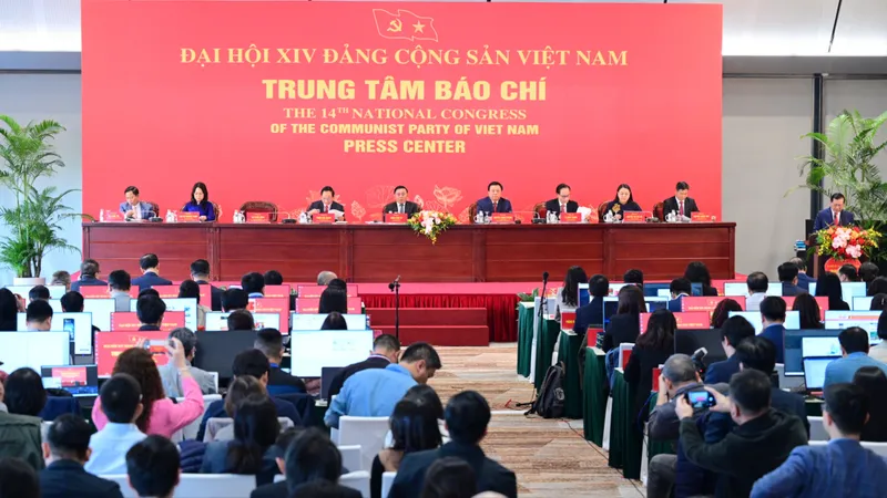 Phiên họp báo về Đại hội đại biểu toàn quốc lần thứ XIV của Đảng diễn ra chiều 14-1
