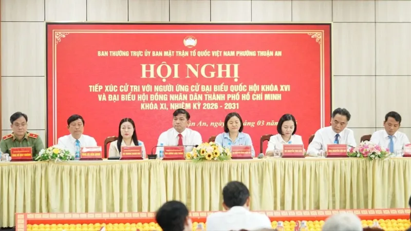 Tiếp xúc cử tri phường Thuận An (TPHCM): Tập trung tháo gỡ điểm nghẽn để phục vụ mục tiêu phát triển bền vững