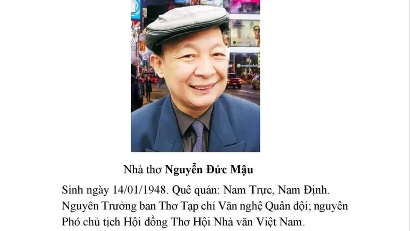 Nhà thơ Nguyễn Đức Mậu, tác giả "Màu hoa đỏ" qua đời ở tuổi 78