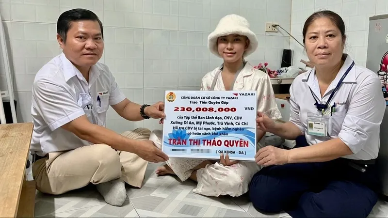 Nữ công nhân mắc bệnh nan y, đồng nghiệp chung tay quyên góp 230 triệu đồng giúp đỡ