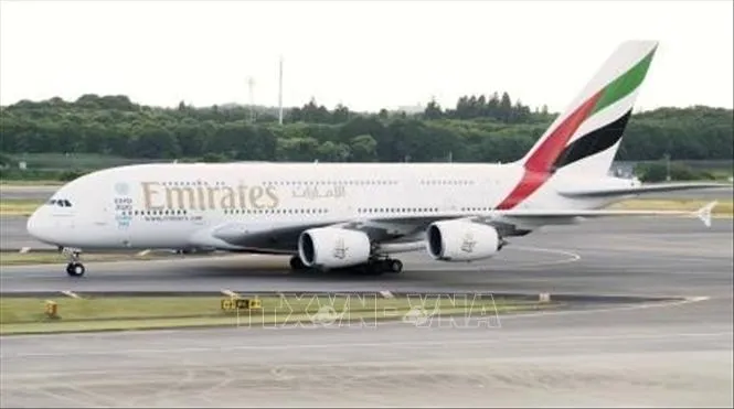 Máy bay Airbus A380 tại sân bay Narita, gần Tokyo, Nhật Bản. Ảnh: Kyodo/TTXVN. Ảnh: https://baotintuc.vn/the-gioi/airbus-ngung-san-xuat-may-bay-a380-20190214174117631.htm