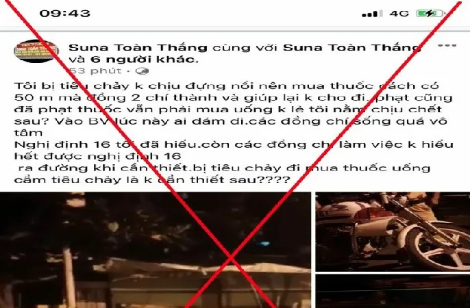 Bị phạt 7,5 triệu đồng vì đăng tin sai sự thật trên mạng xã hội 