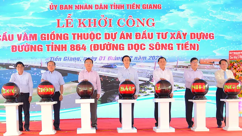 Tiền Giang tổ chức Lễ khởi công cầu Vàm Giồng