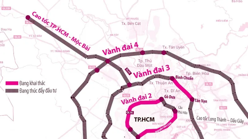Long An xin thôi điều phối dự án Vành đai 4 TPHCM, đề xuất giao Bộ GTVT 