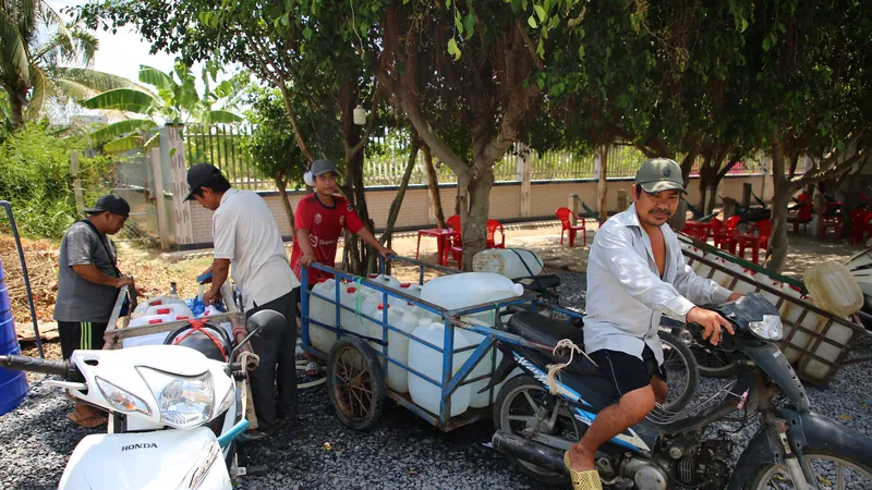 Tiền Giang công bố tình huống khẩn cấp về thiên tai xâm nhập mặn tại huyện Tân Phú Đông