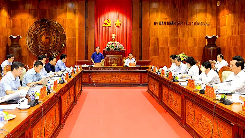 Đoàn kiểm tra của Bộ Chính trị làm việc tại Tiền Giang