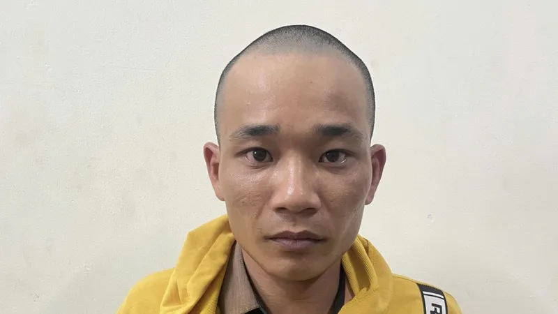 Đặng Văn Ửng khi bị công an bắt giữ. Ảnh: Công an cung cấp
