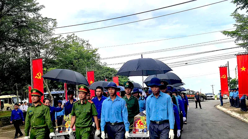 Tây Ninh: Tổ chức lễ truy điệu và an táng 156 hài cốt liệt sĩ hy sinh trên nước bạn Campuchia