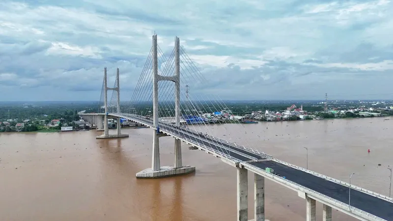 Ngày 31-7, công trình cầu Rạch Miễu 2 sẽ hoàn thành 