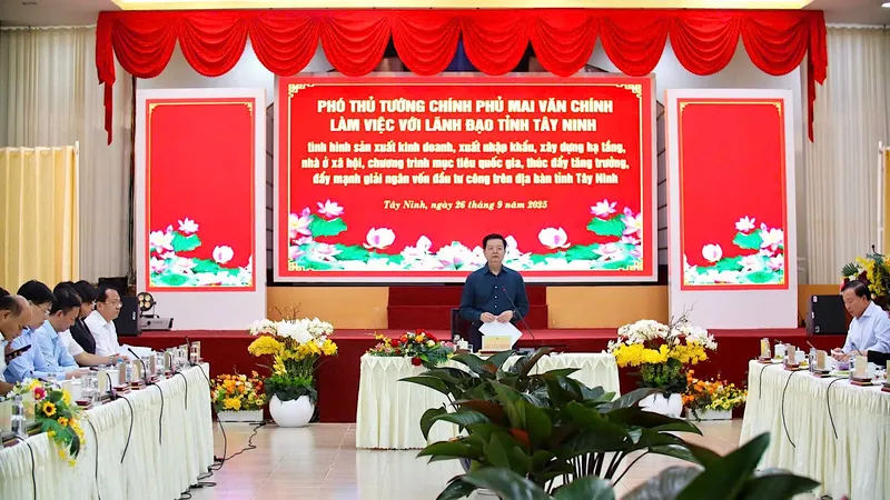 Phó Thủ tướng Mai Văn Chính: Tây Ninh cần nỗ lực phấn đấu đạt tăng trưởng 10% trong năm 2025