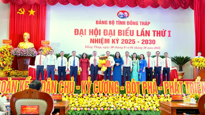 Đồng Tháp: Đại hội đầu tiên của Đảng bộ tỉnh thành công tốt đẹp, khởi đầu chặng đường phát triển mới