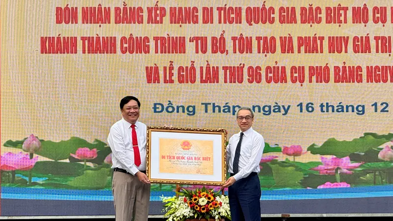Mộ cụ Phó bảng Nguyễn Sinh Sắc được xếp hạng Di tích Quốc gia đặc biệt