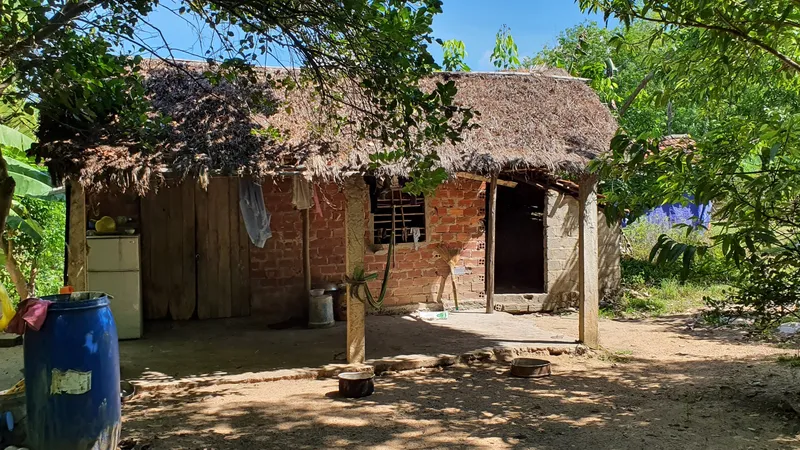 Căn nhà giữa rẫy cao su, nơi bà Ánh tường thuật với cơ quan chức năng bà bị đánh nhiều lần, trong đó có 3 lần suýt chết