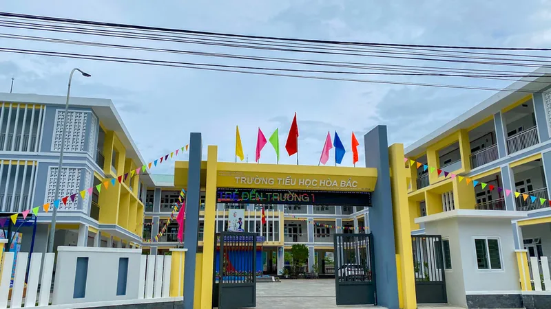 Trường Tiểu học Hòa Bắc được xây mới ở thôn Phò Nam