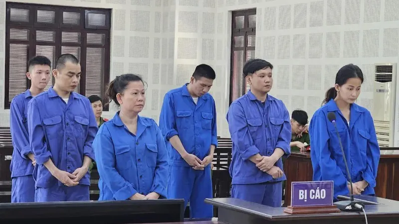 Các bị cáo tại tòa