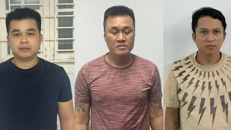 Các đối tượng tại cơ quan điều tra. Ảnh: CACC