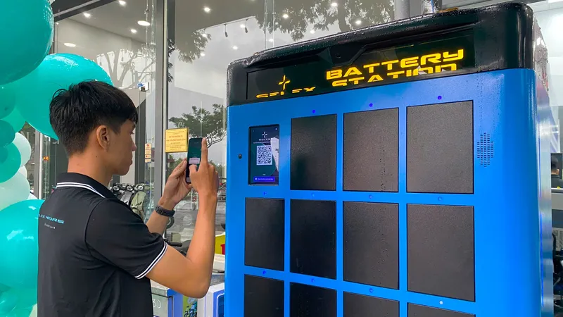 Trạm hoán đổi pin xe điện hai bánh đầu tiên tại TP Đà Nẵng